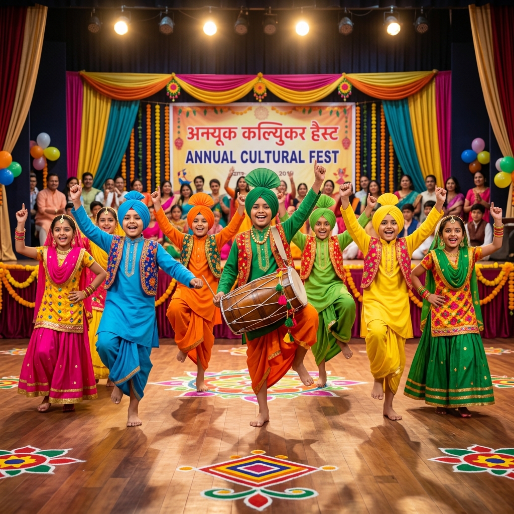 Students performing dance